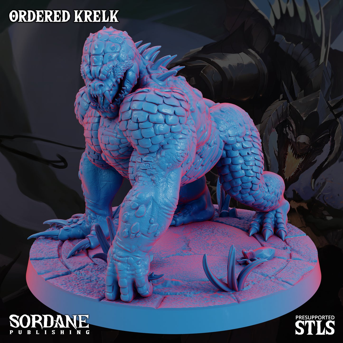 Ordered Krelk DND TTRPG Resin Model 75mm Base