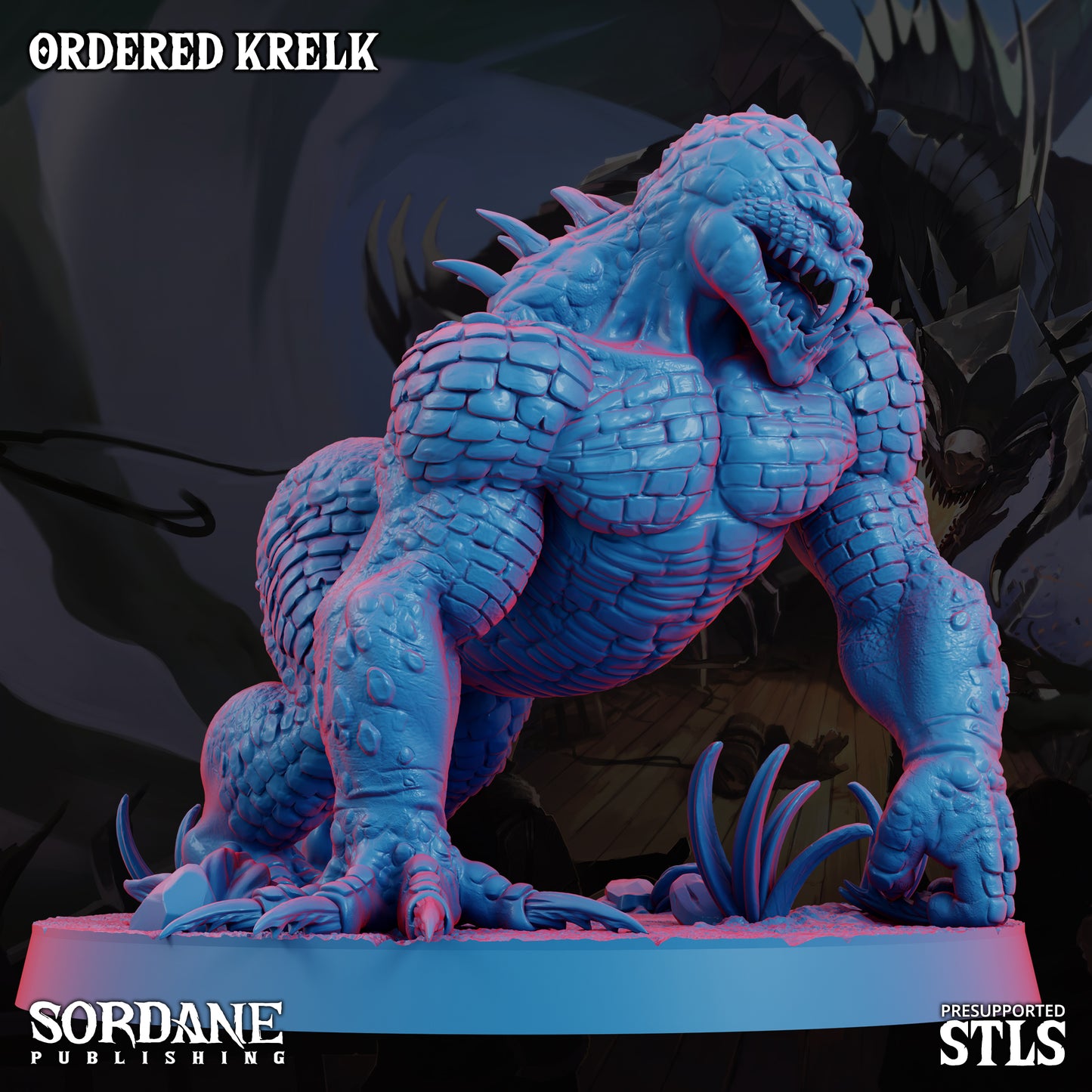Ordered Krelk DND TTRPG Resin Model 75mm Base