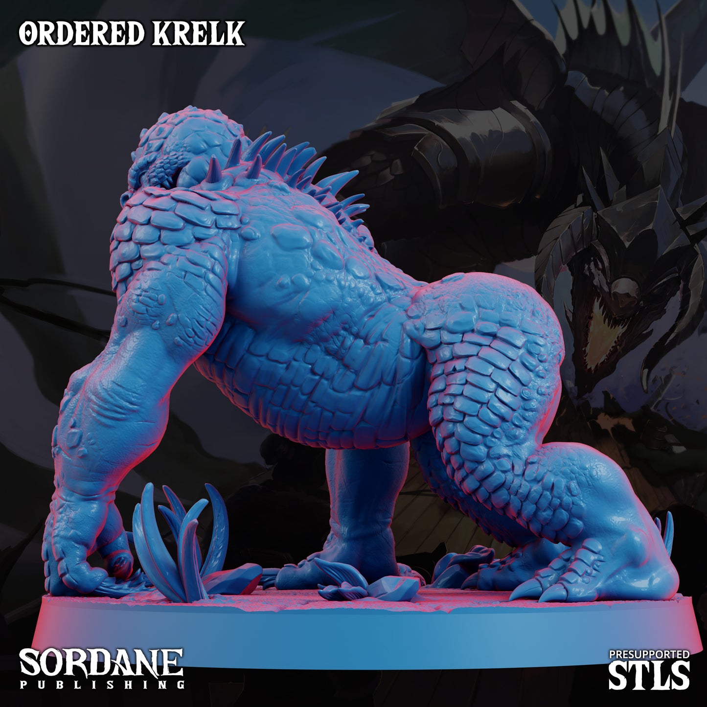 Ordered Krelk DND TTRPG Resin Model 75mm Base