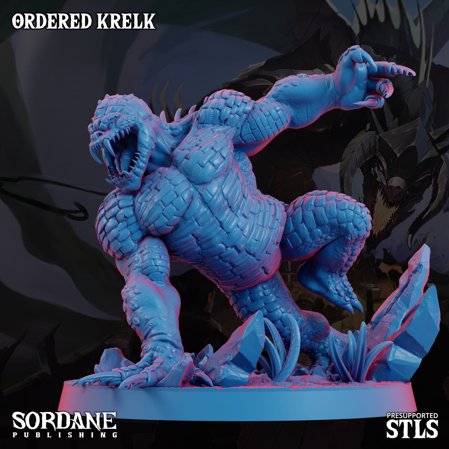 Ordered Krelk DND TTRPG Resin Model 75mm Base