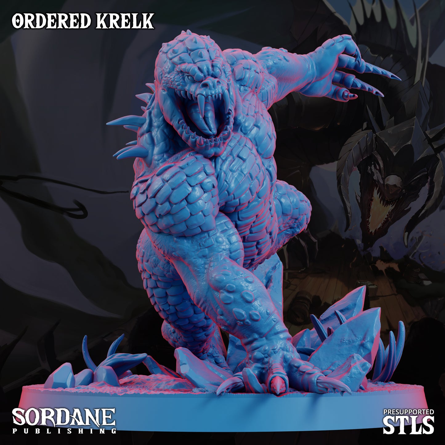 Ordered Krelk DND TTRPG Resin Model 75mm Base