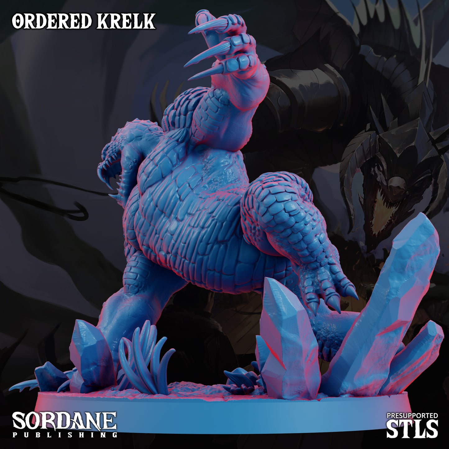 Ordered Krelk DND TTRPG Resin Model 75mm Base