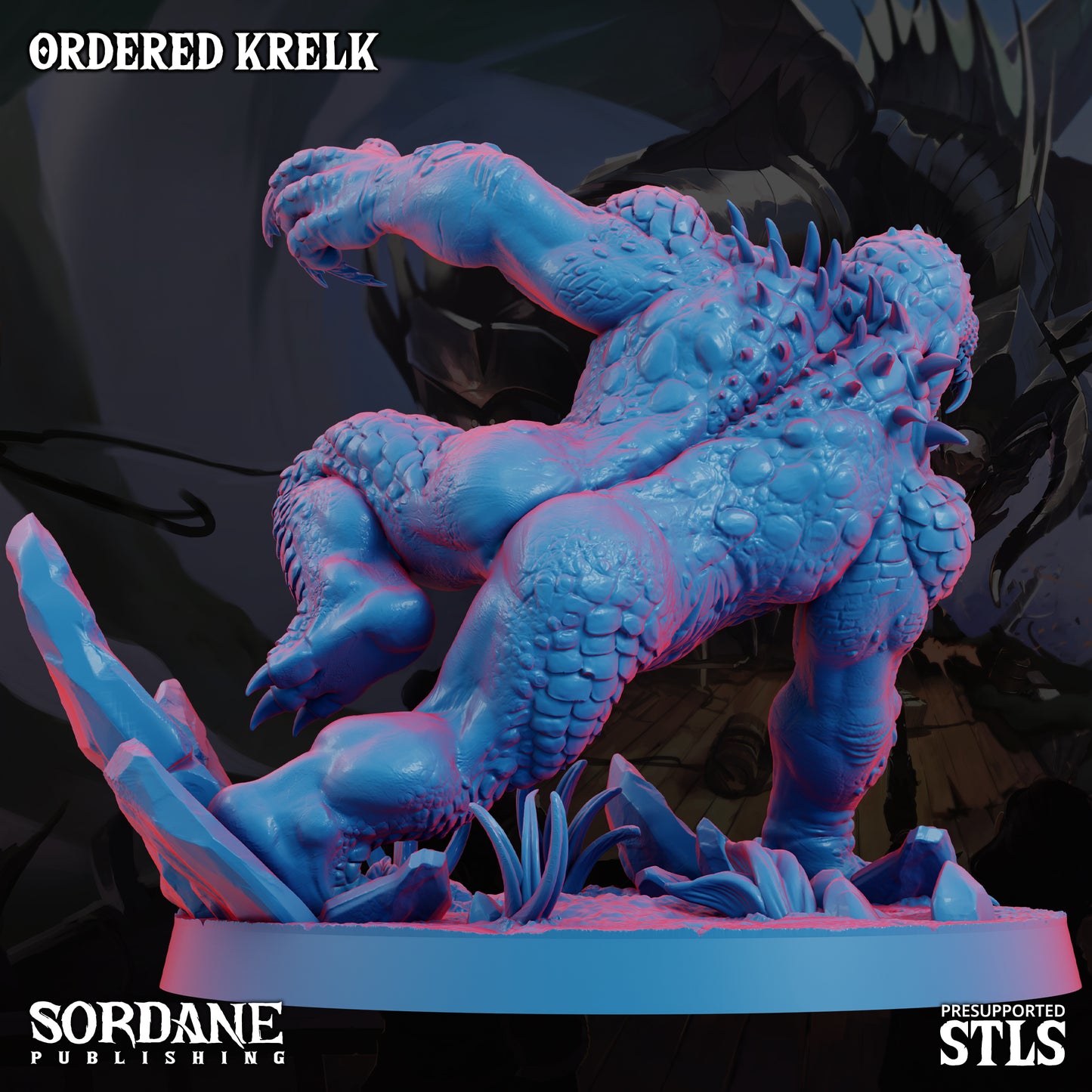 Ordered Krelk DND TTRPG Resin Model 75mm Base