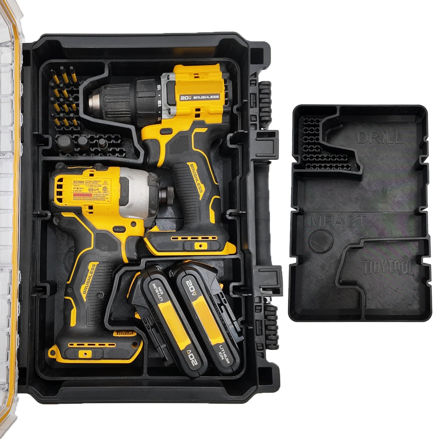 Dewalt 20V Brushless Drill Set Organizer for Dewalt Deep Compact Organizer