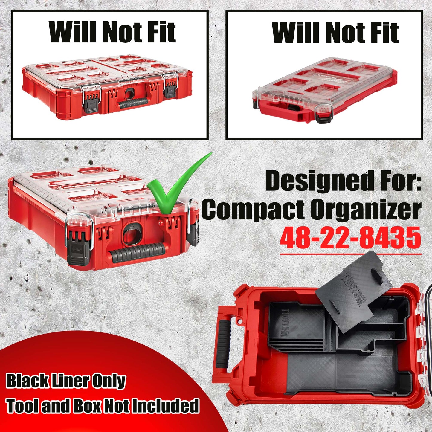 M18 Multitool Organizer for Milwaukee Compact Packout