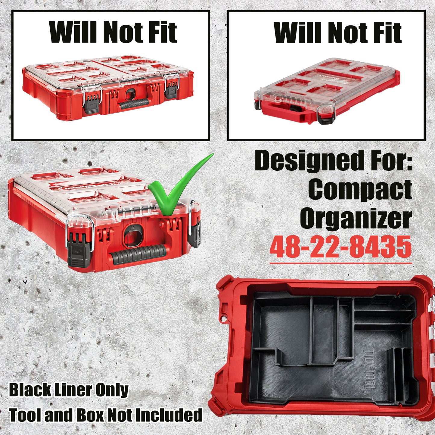 M12 Detail Sander Organizer for Milwaukee Compact Packout