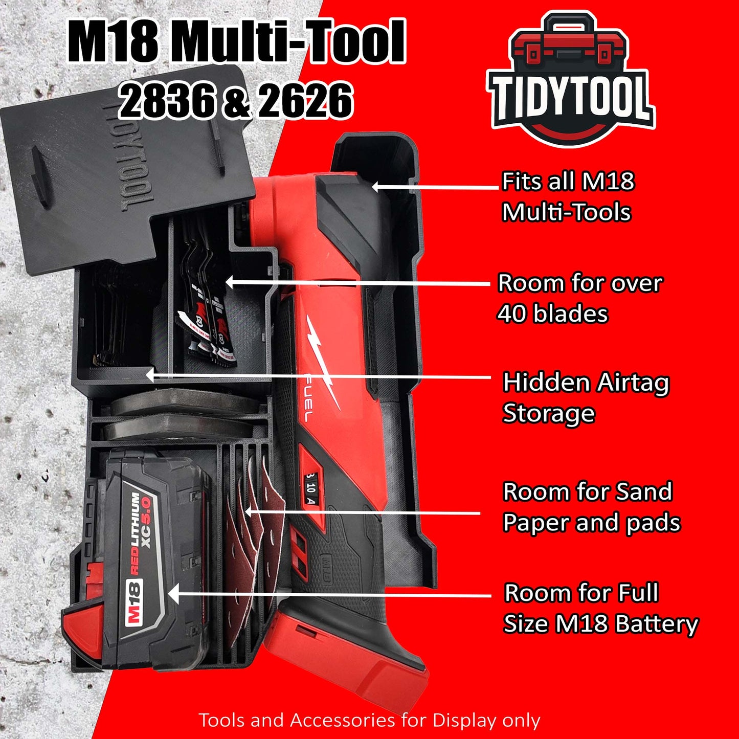M18 Multitool Organizer for Milwaukee Compact Packout