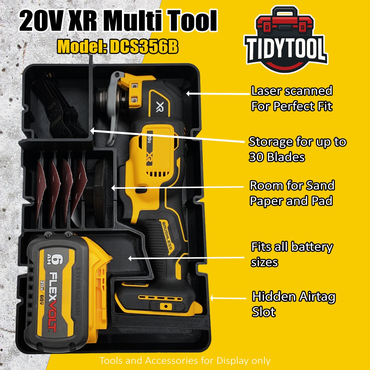 Dewalt 20V Oscillating Multi-tool Organizer for Dewalt Deep Compact Organizer