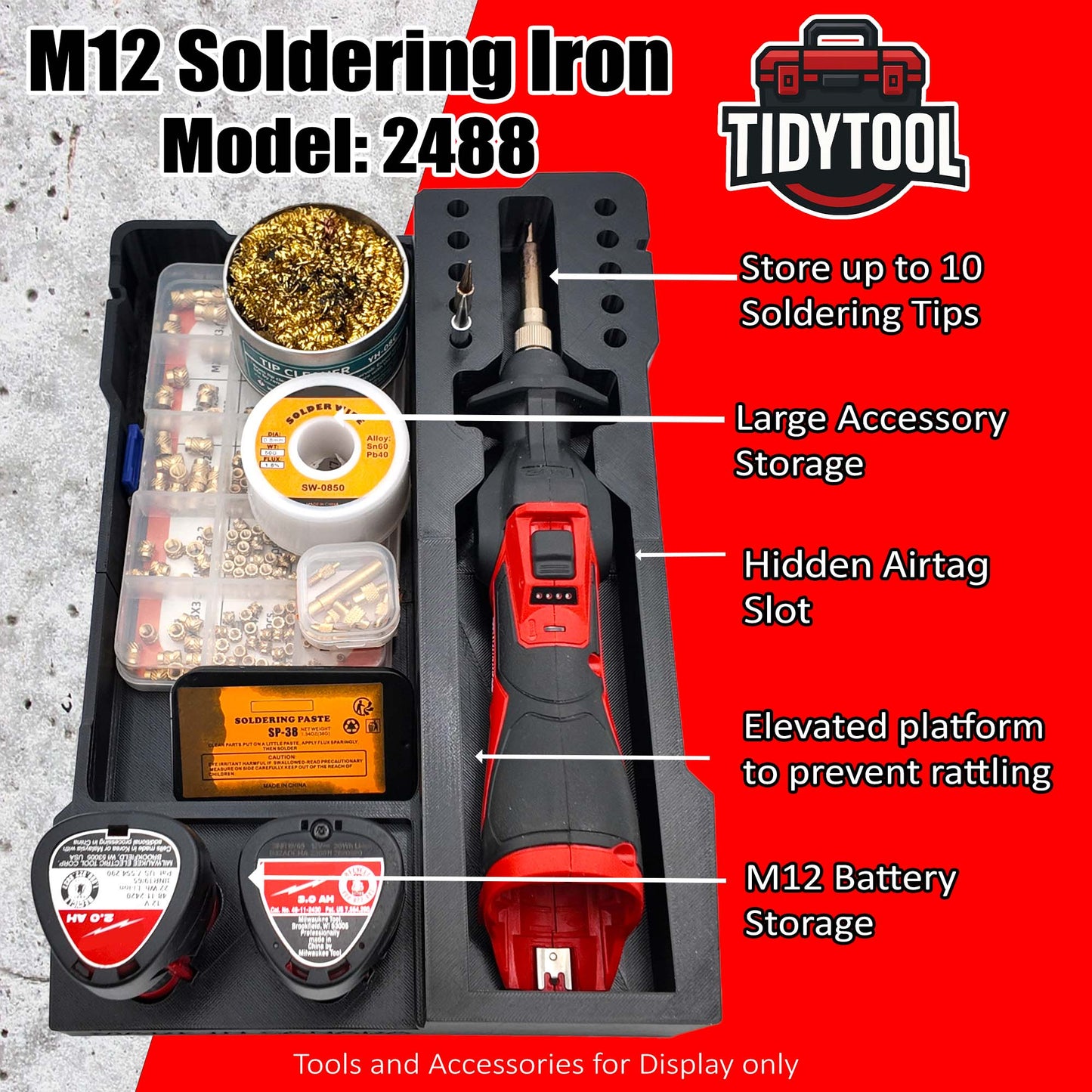 M12 Soldering Iron Organizer for Milwaukee Compact Packout