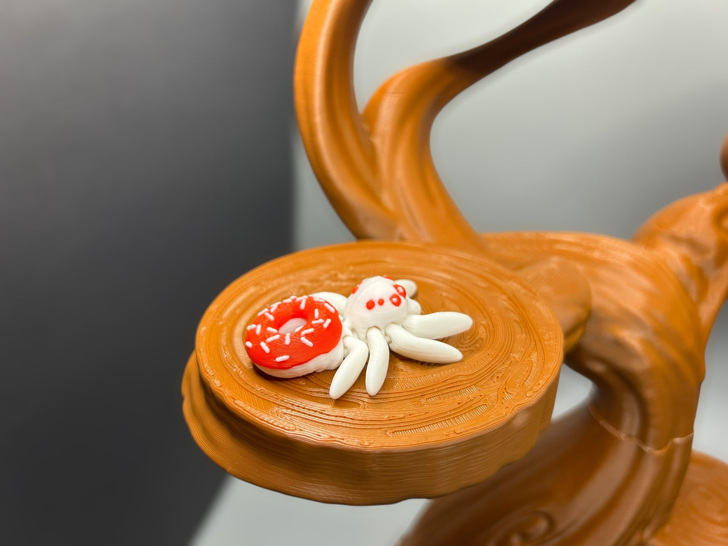 White Doughnut Spider Mini Fidget