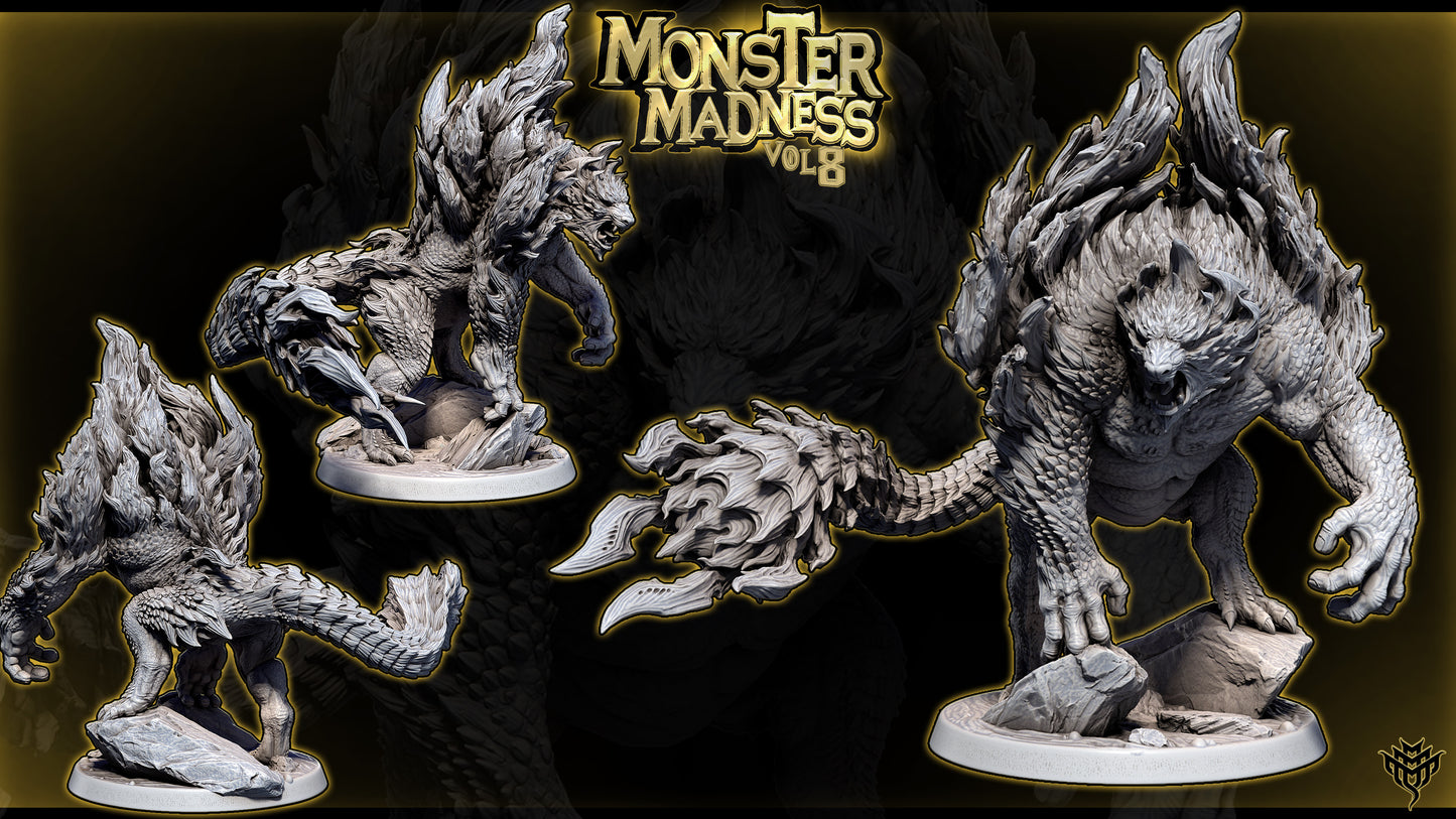 Raging Ursine Bear Monster DND Miniature TTRPG Resin Figure 75mm Base