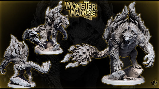 Raging Ursine Bear Monster DND Miniature TTRPG Resin Figure 75mm Base