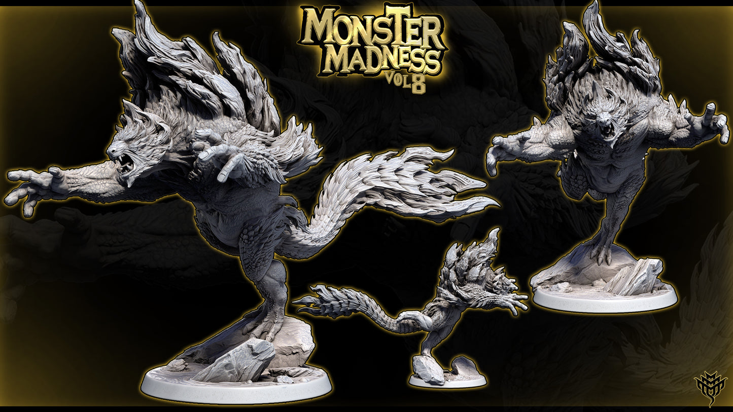 Raging Ursine Bear Monster DND Miniature TTRPG Resin Figure 75mm Base