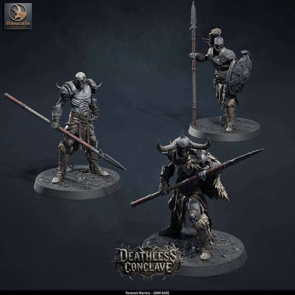 Revenant Warriors DND TTRPG Resin Miniatures 32mm Base