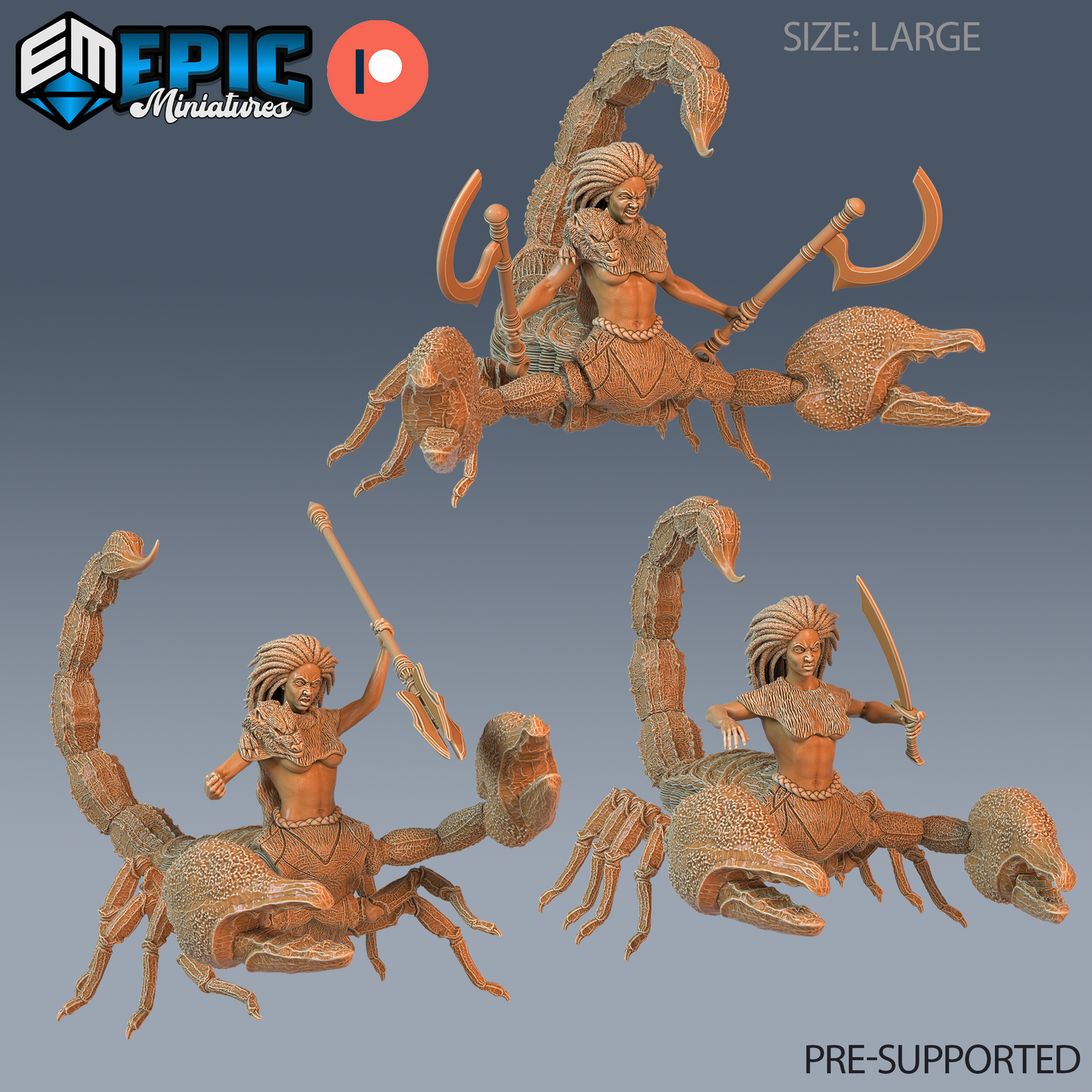 Scorpion Arachnid DND TTRPG Resin Model 51mm Base