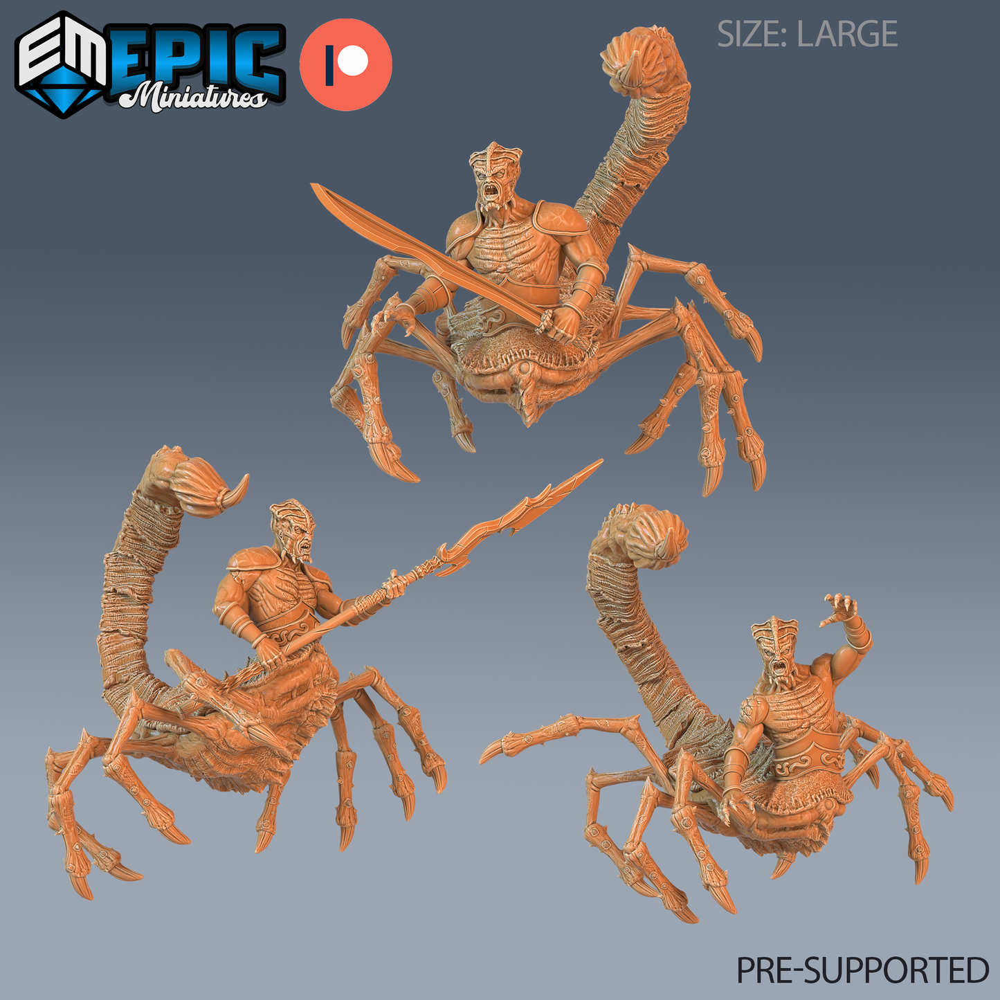 Scorpion Demon | Abyssal Monster | Resin Tabletop RPG Figure | 51mm Base