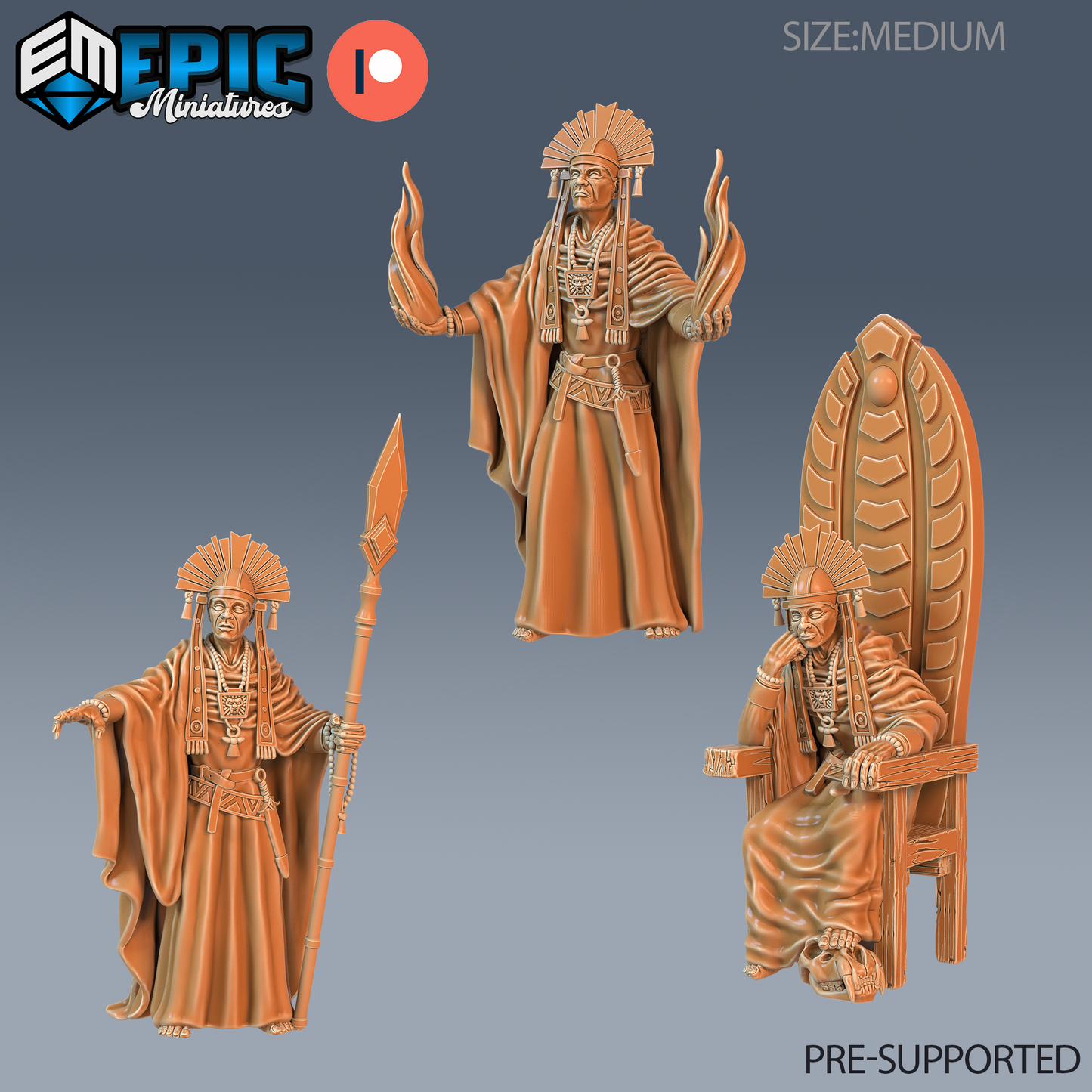 Shaman Chief DND Miniature TTRPG Resin Figure 25mm Base