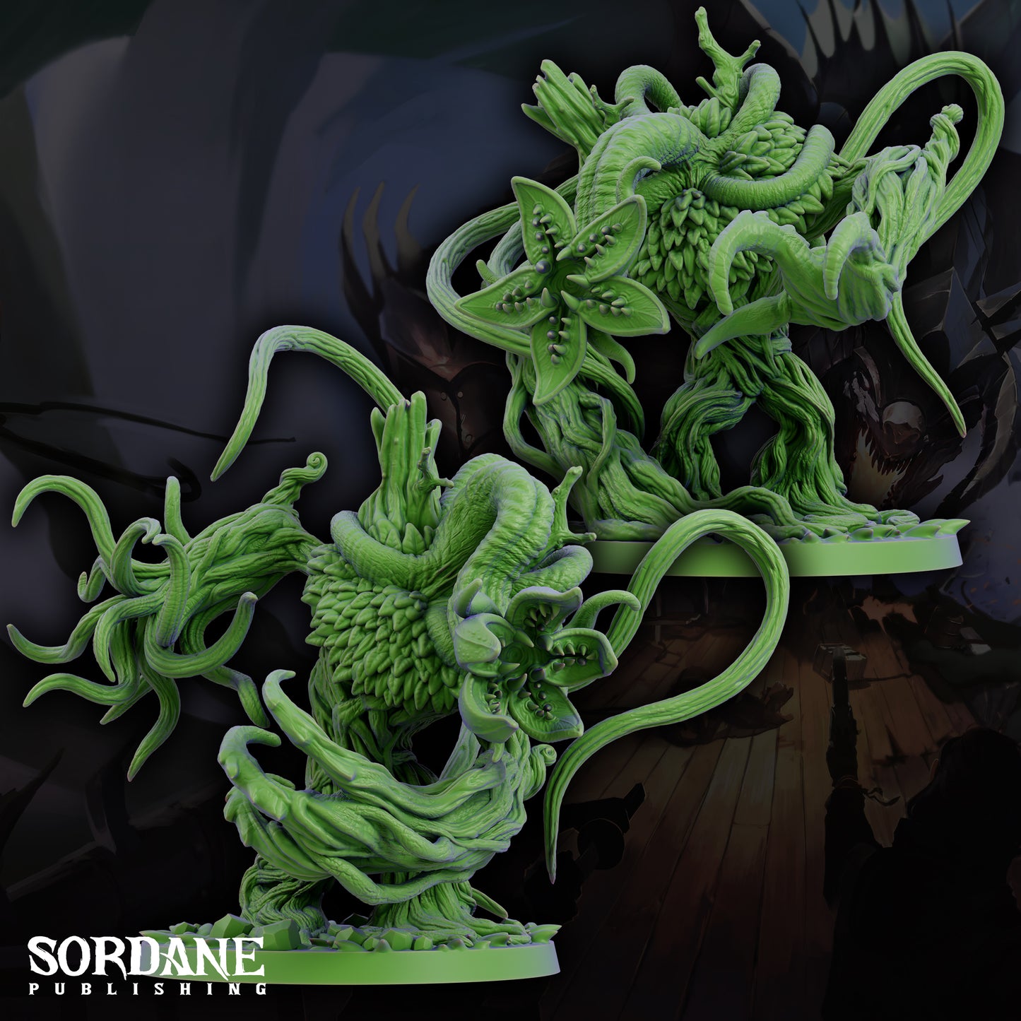 Shambling Mound Plant Monster DND Miniature TTRPG Resin Figure 75mm Base