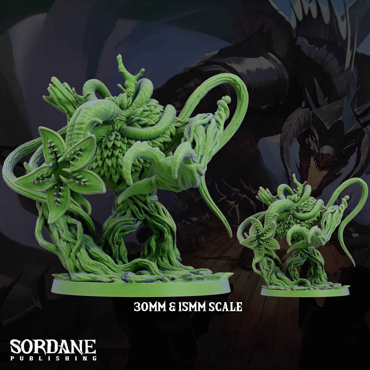 Shambling Mound Plant Monster DND Miniature TTRPG Resin Figure 75mm Base