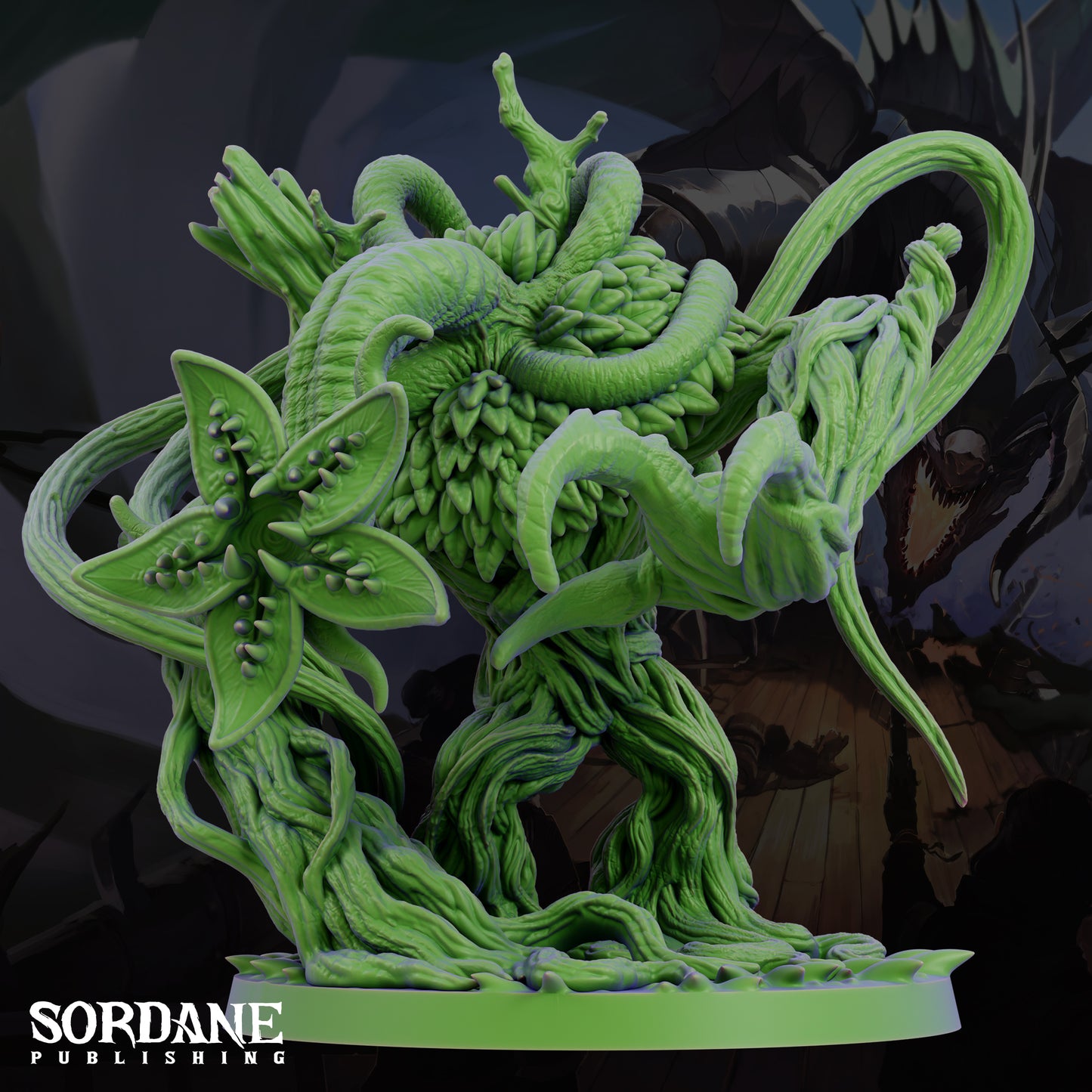 Shambling Mound Plant Monster DND Miniature TTRPG Resin Figure 75mm Base
