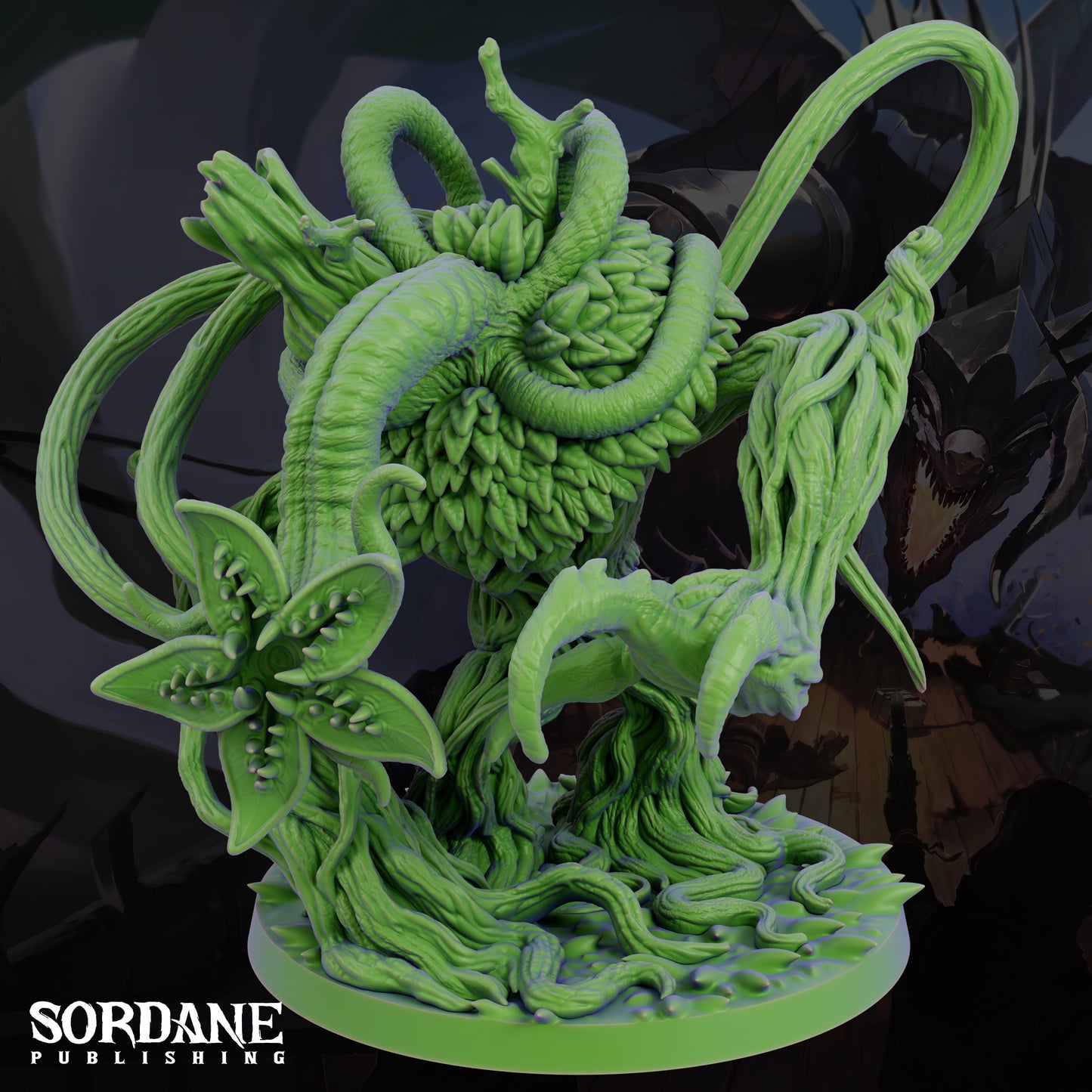 Shambling Mound Plant Monster DND Miniature TTRPG Resin Figure 75mm Base