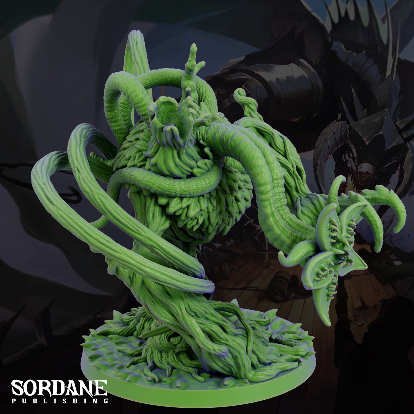 Shambling Mound Plant Monster DND Miniature TTRPG Resin Figure 75mm Base