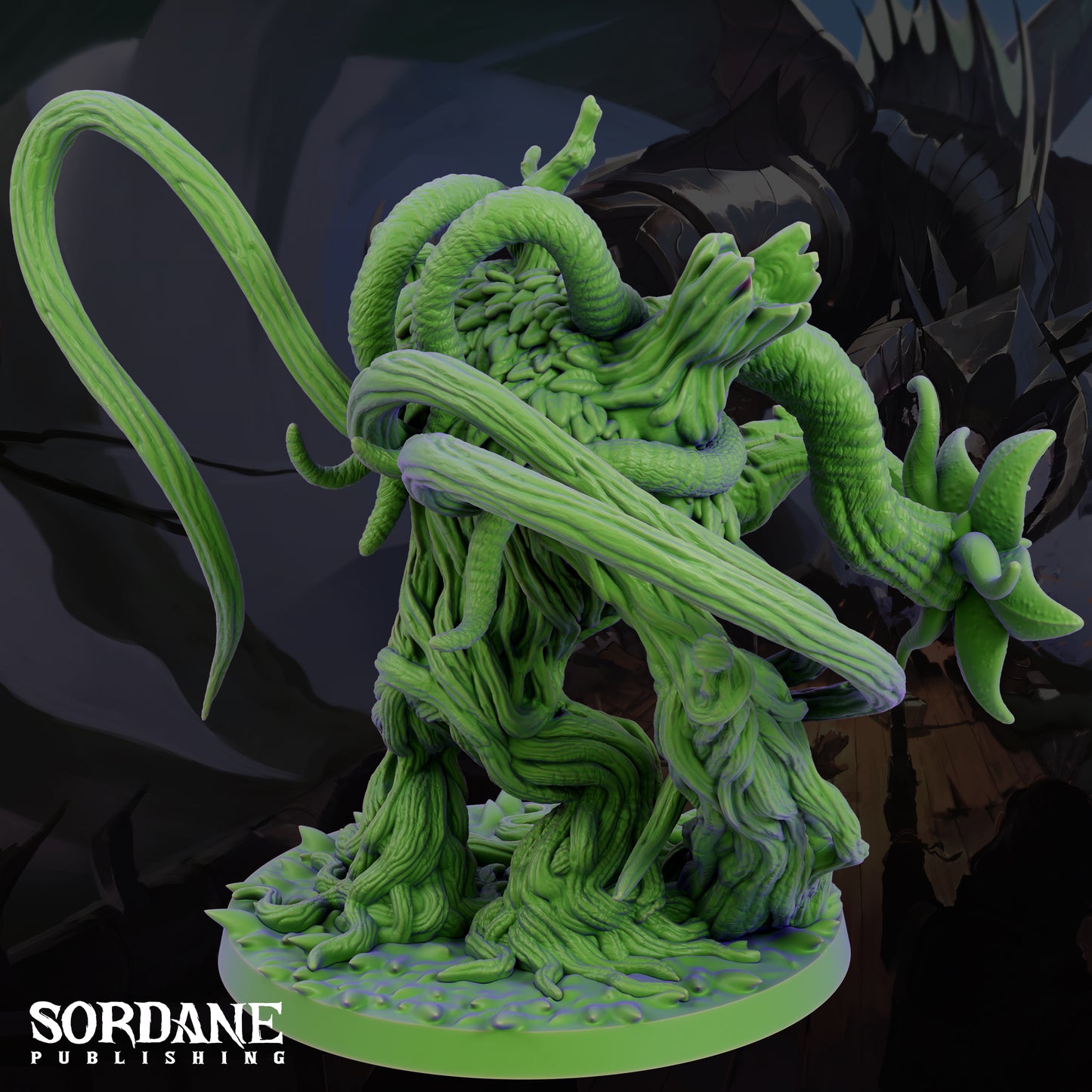 Shambling Mound Plant Monster DND Miniature TTRPG Resin Figure 75mm Base