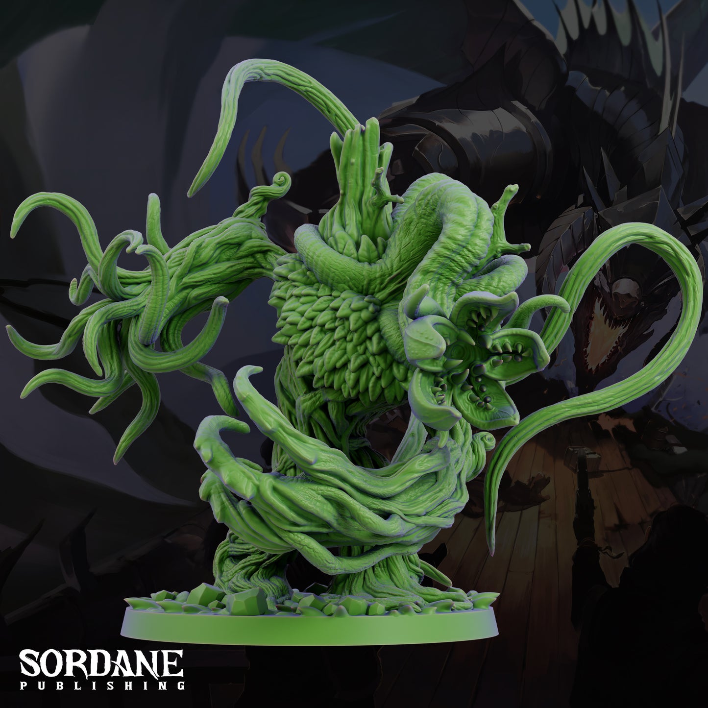 Shambling Mound Plant Monster DND Miniature TTRPG Resin Figure 75mm Base