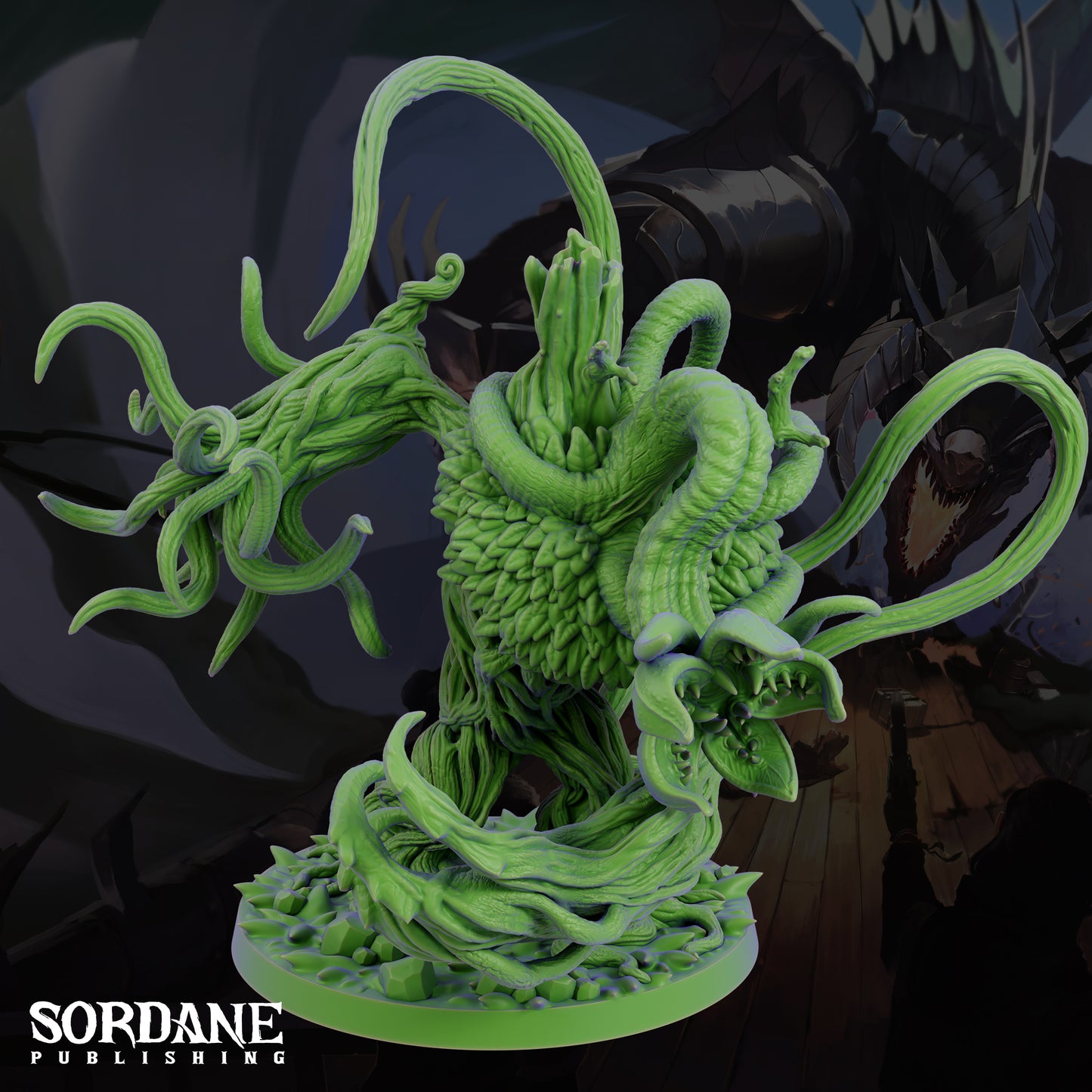 Shambling Mound Plant Monster DND Miniature TTRPG Resin Figure 75mm Base