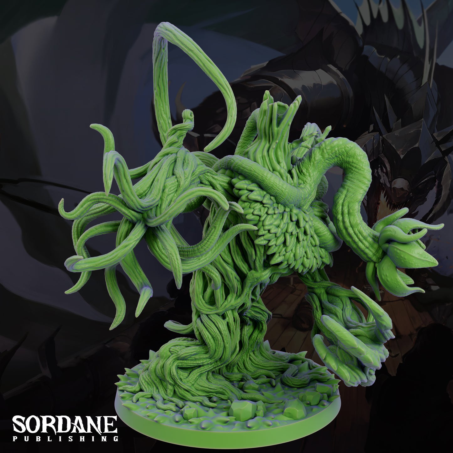 Shambling Mound Plant Monster DND Miniature TTRPG Resin Figure 75mm Base