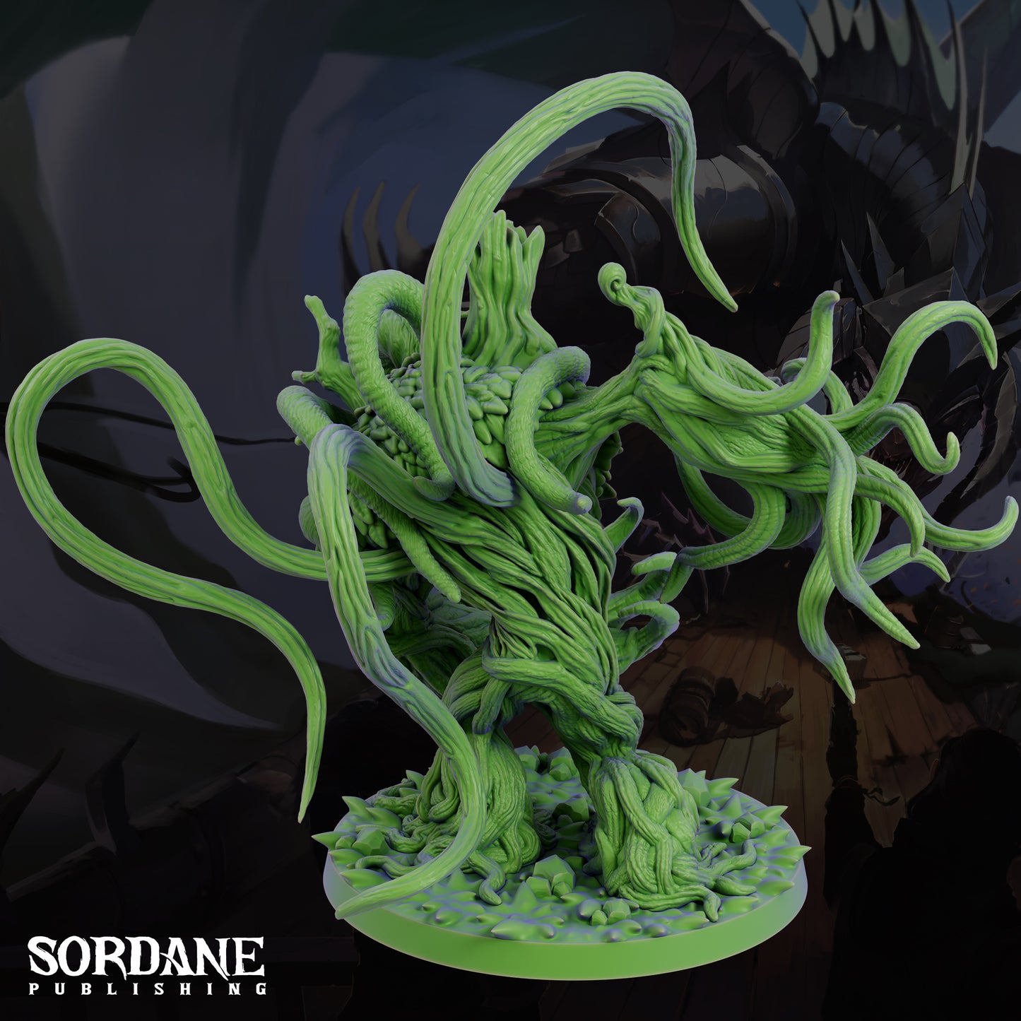 Shambling Mound Plant Monster DND Miniature TTRPG Resin Figure 75mm Base