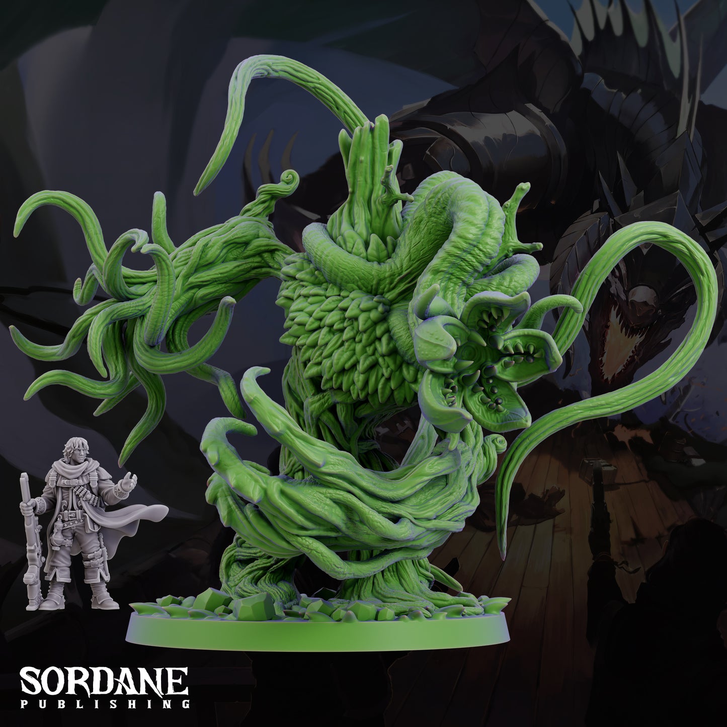 Shambling Mound Plant Monster DND Miniature TTRPG Resin Figure 75mm Base