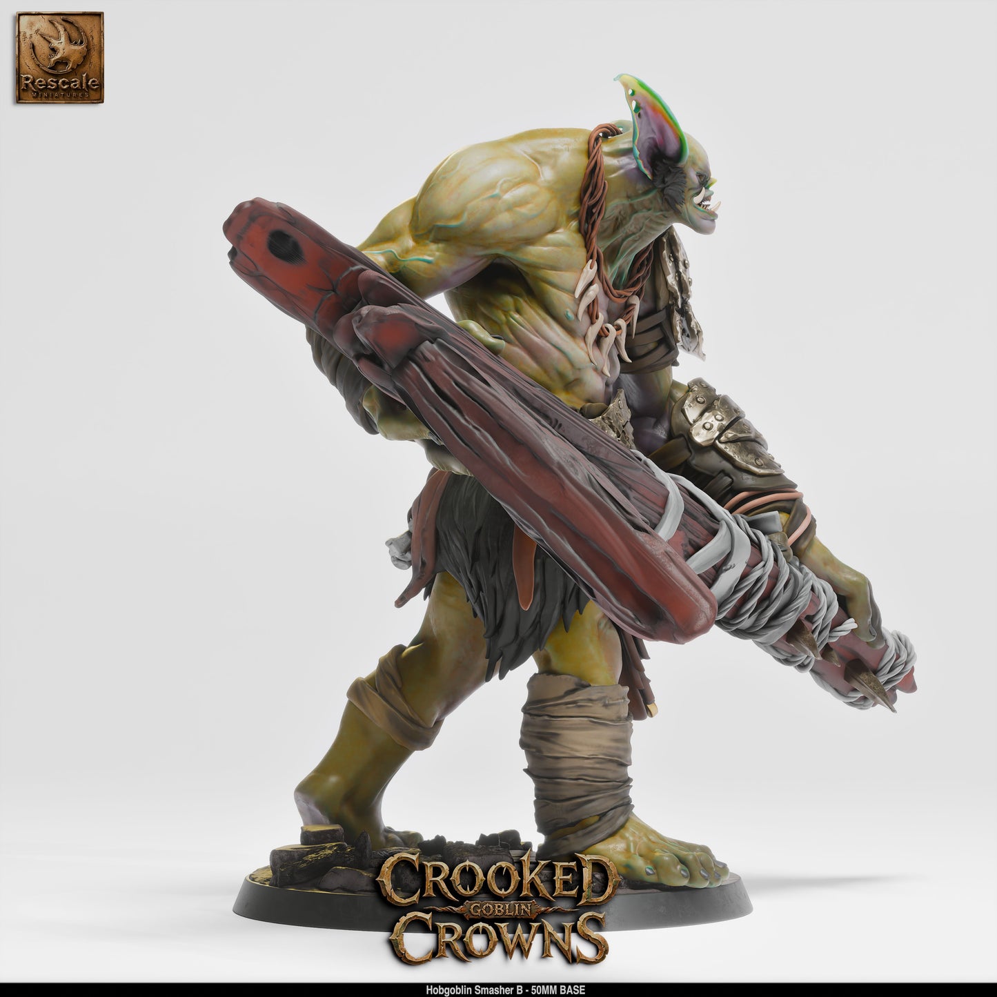 Hobgoblin War Chief Militaristic Goblin Warrior DND Miniature TTRPG Resin Figure 75mm Base