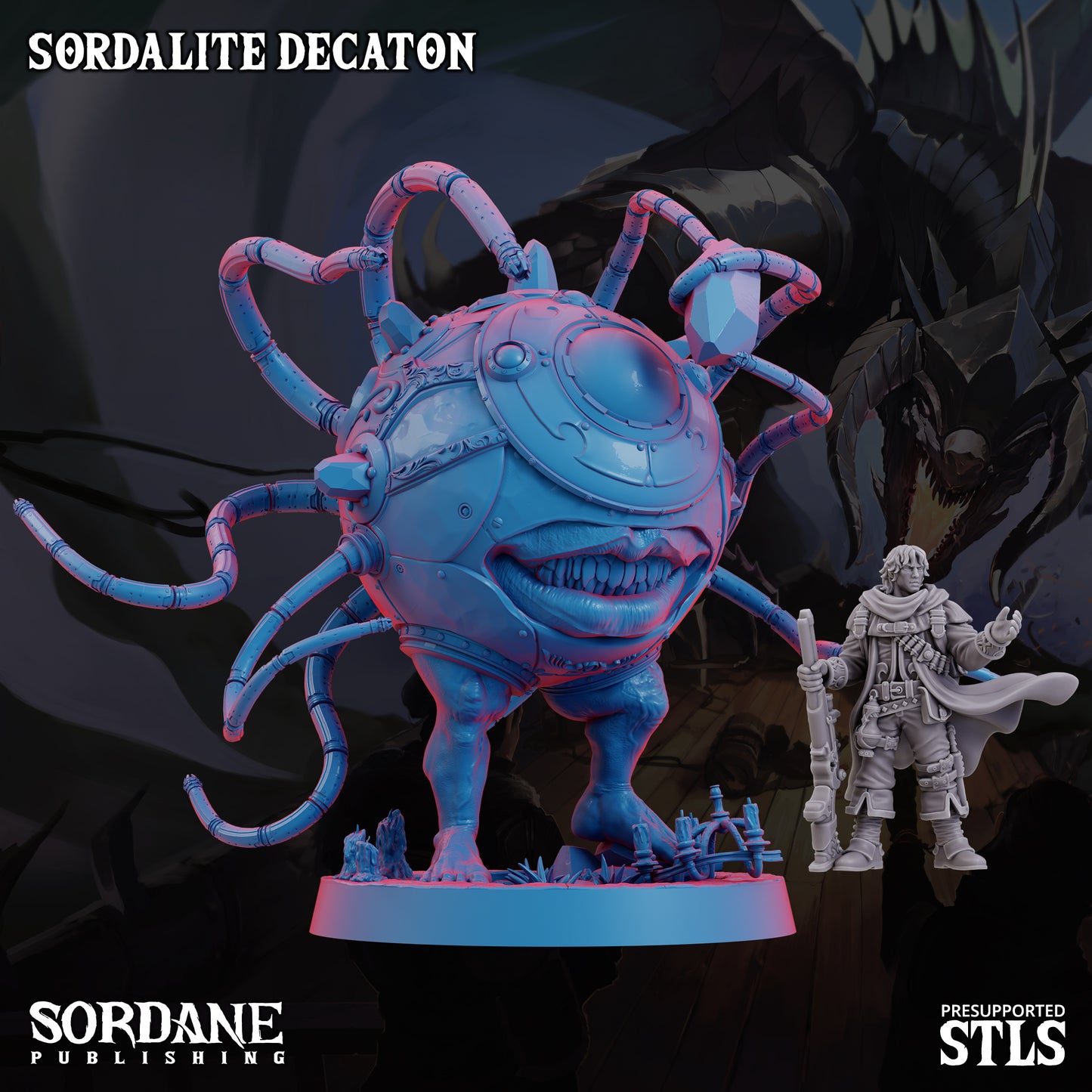 Decaton DND Miniature TTRPG Resin Figure 50mm Base