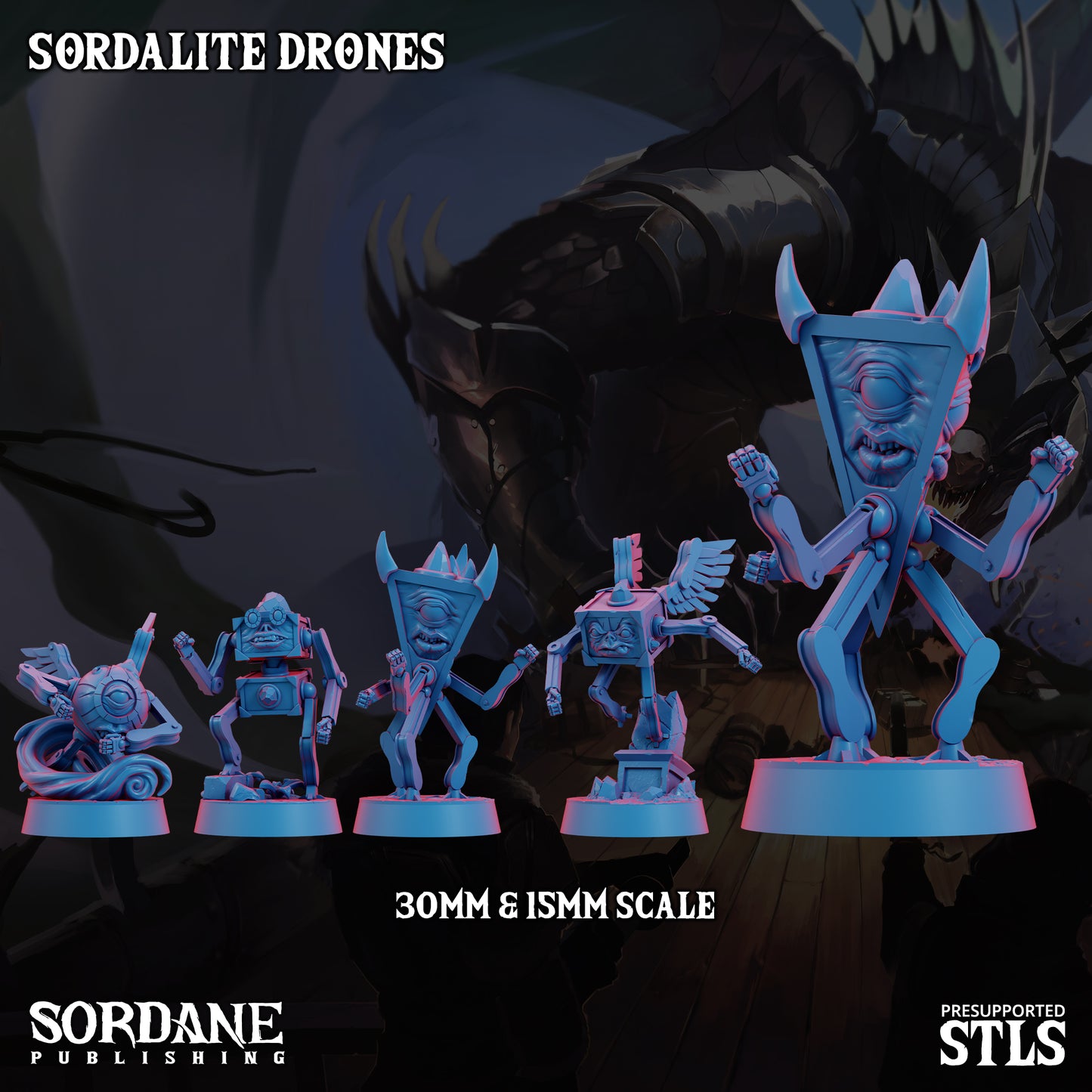 Drone Pack DND Miniatures TTRPG Resin Figures 25mm Base