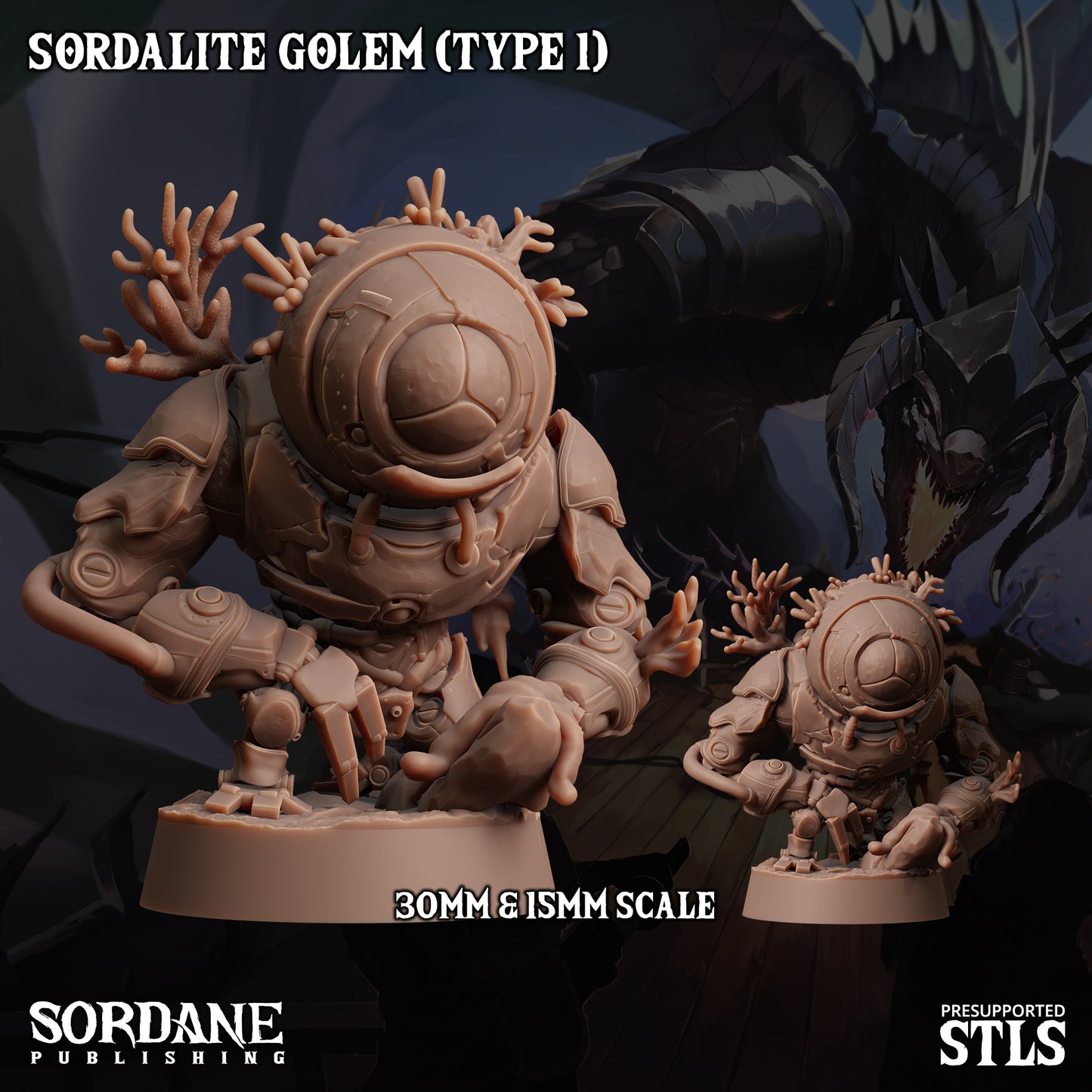 Golem DND Miniature TTRPG Resin Figure 25mm Base