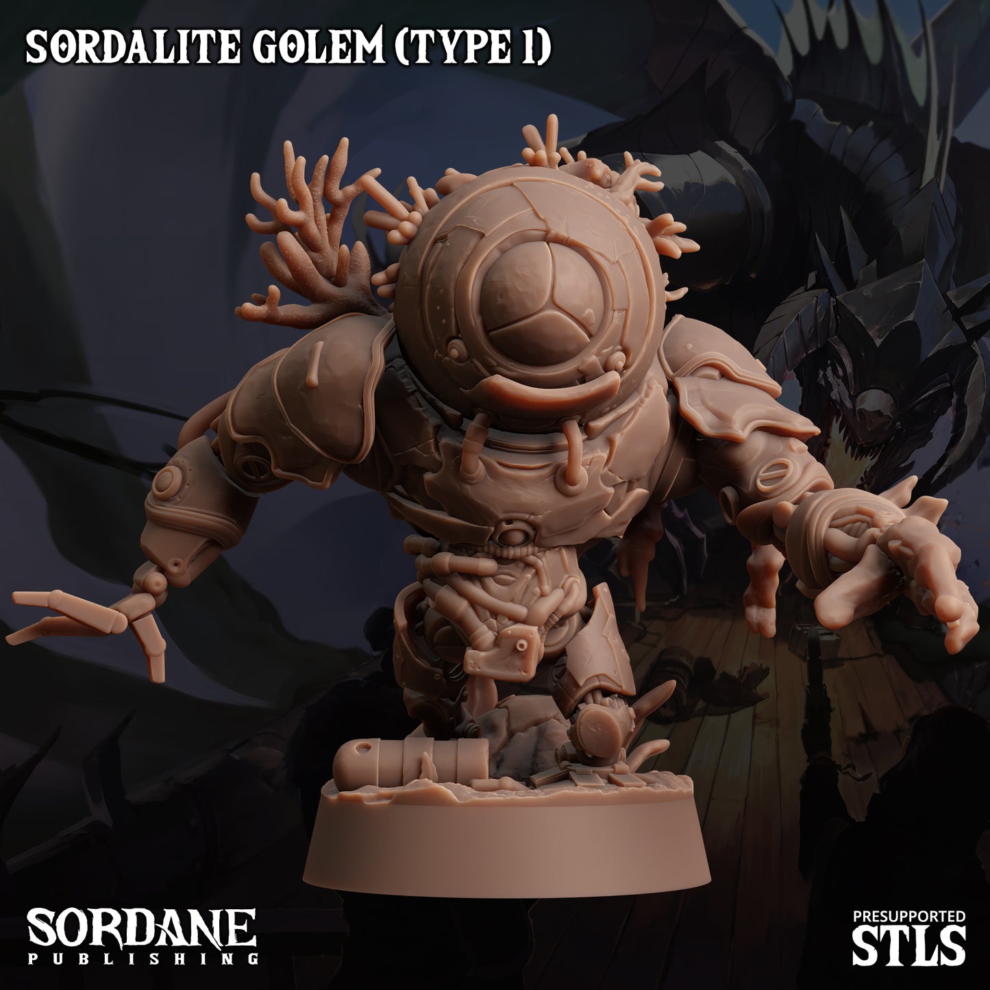 Golem DND Miniature TTRPG Resin Figure 25mm Base