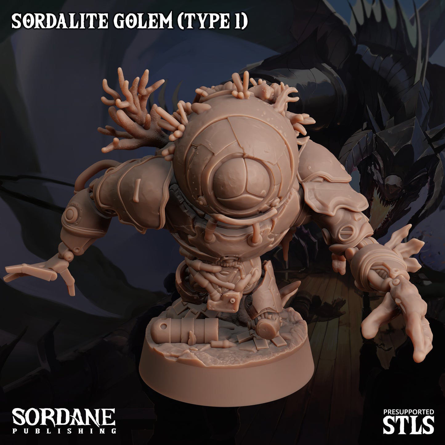 Golem DND Miniature TTRPG Resin Figure 25mm Base