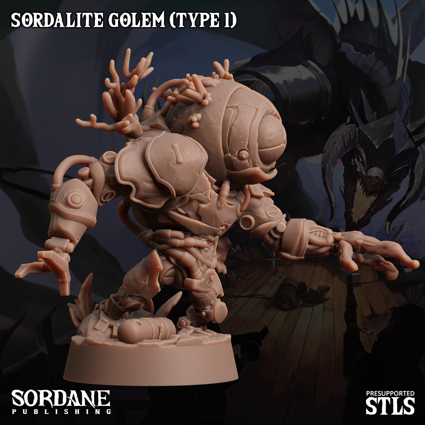 Golem DND Miniature TTRPG Resin Figure 25mm Base