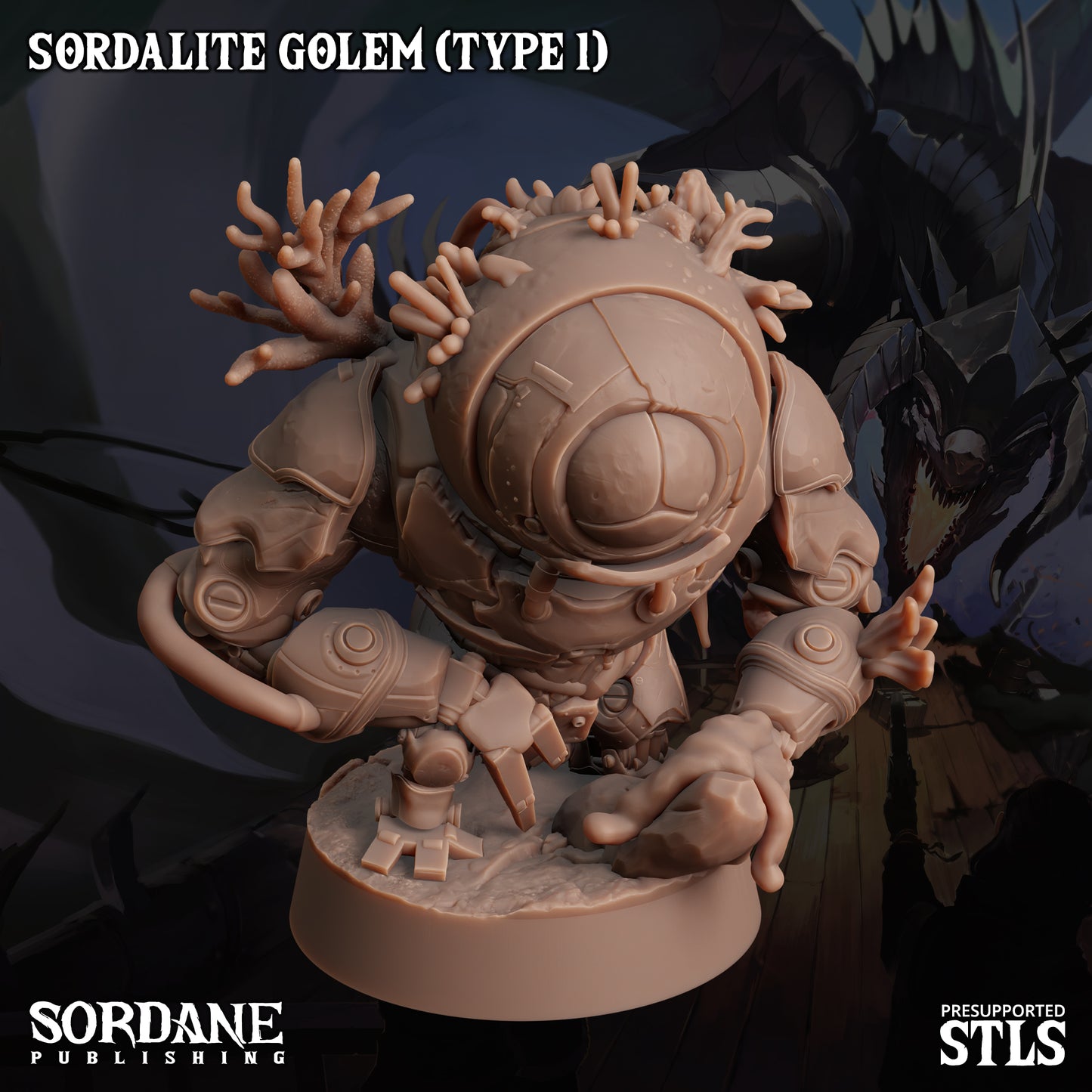 Golem DND Miniature TTRPG Resin Figure 25mm Base