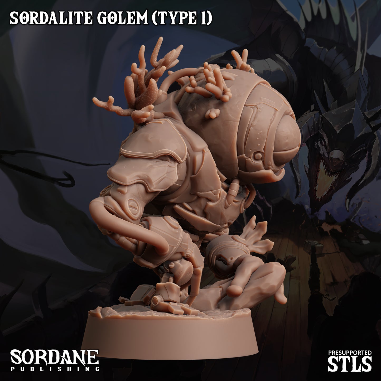 Golem DND Miniature TTRPG Resin Figure 25mm Base
