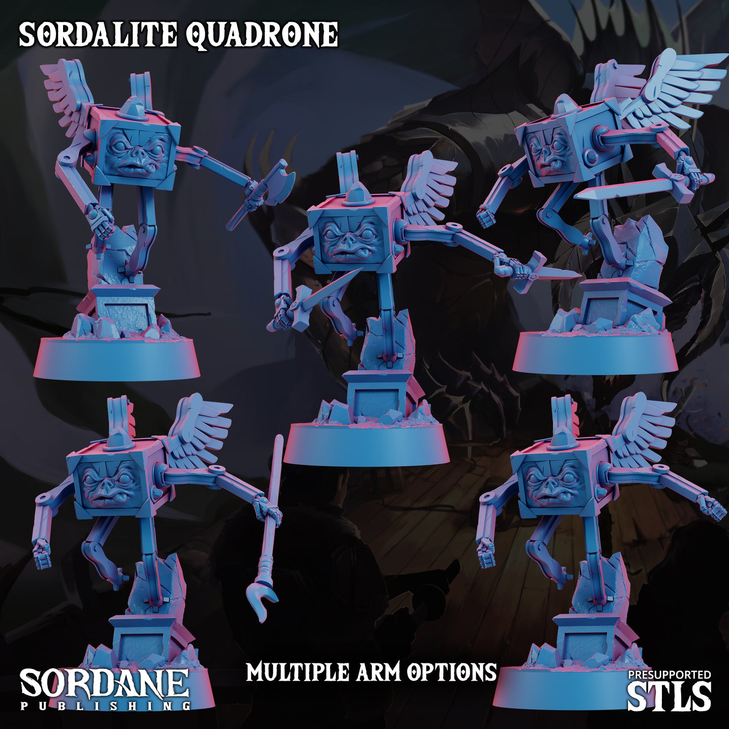 Drone Pack DND Miniatures TTRPG Resin Figures 25mm Base