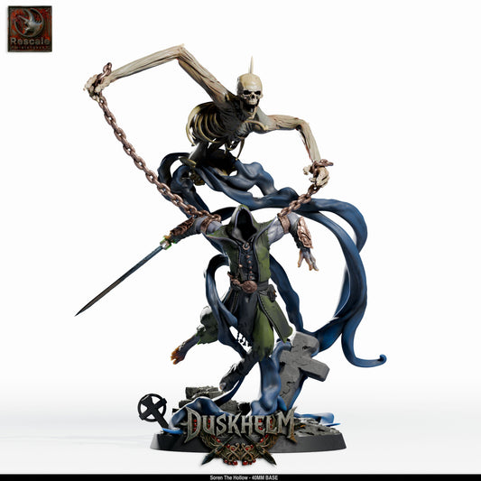 Soren the Hollow Undead Knight DND Miniature TTRPG Resin Figure 40mm Base