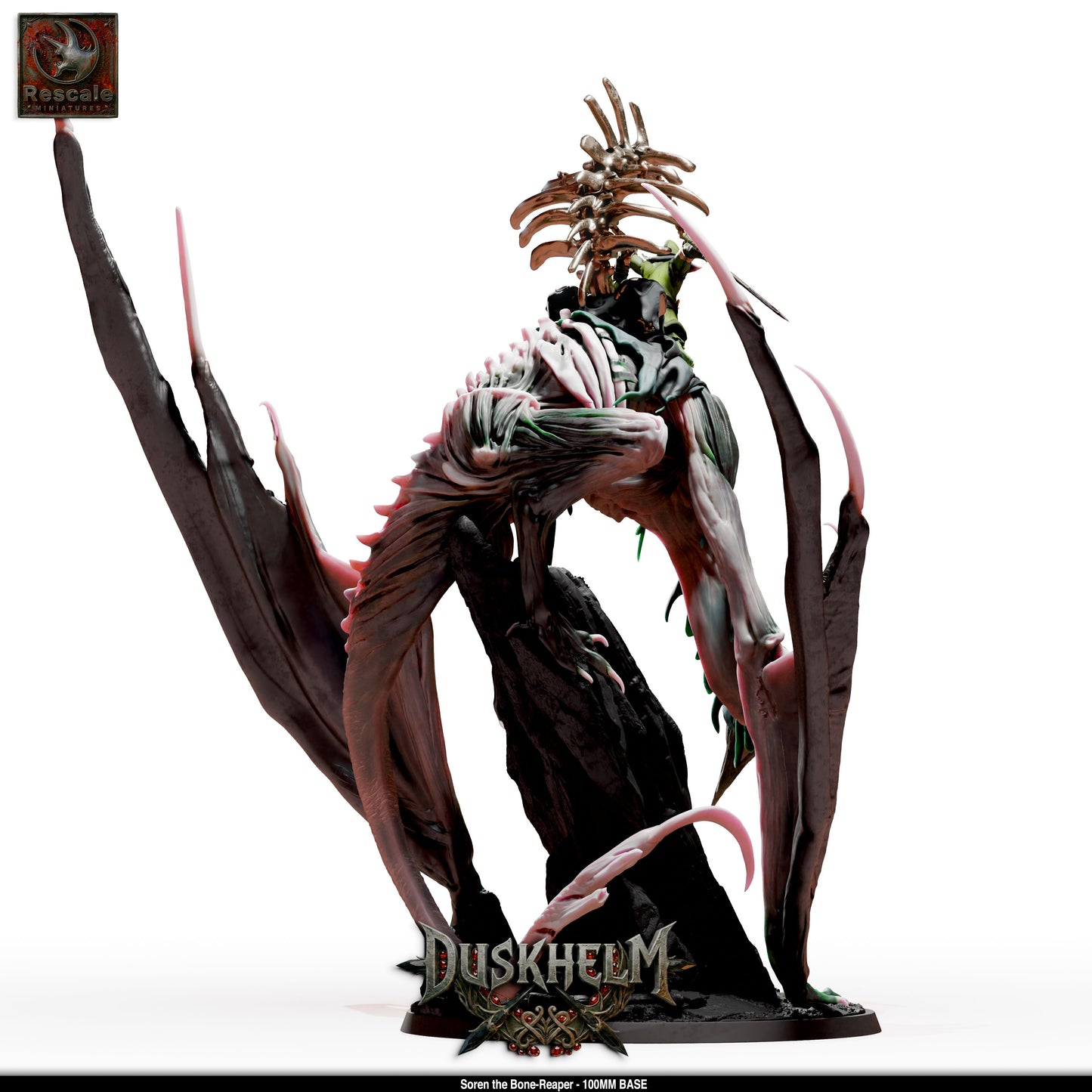 Shroudwing Mournwing Dragon DND Miniature TTRPG Resin Figure 100mm Base