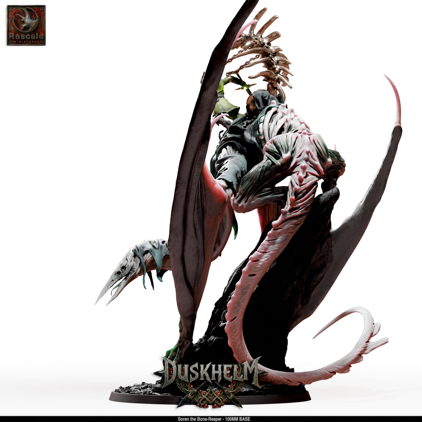 Shroudwing Mournwing Dragon DND Miniature TTRPG Resin Figure 100mm Base