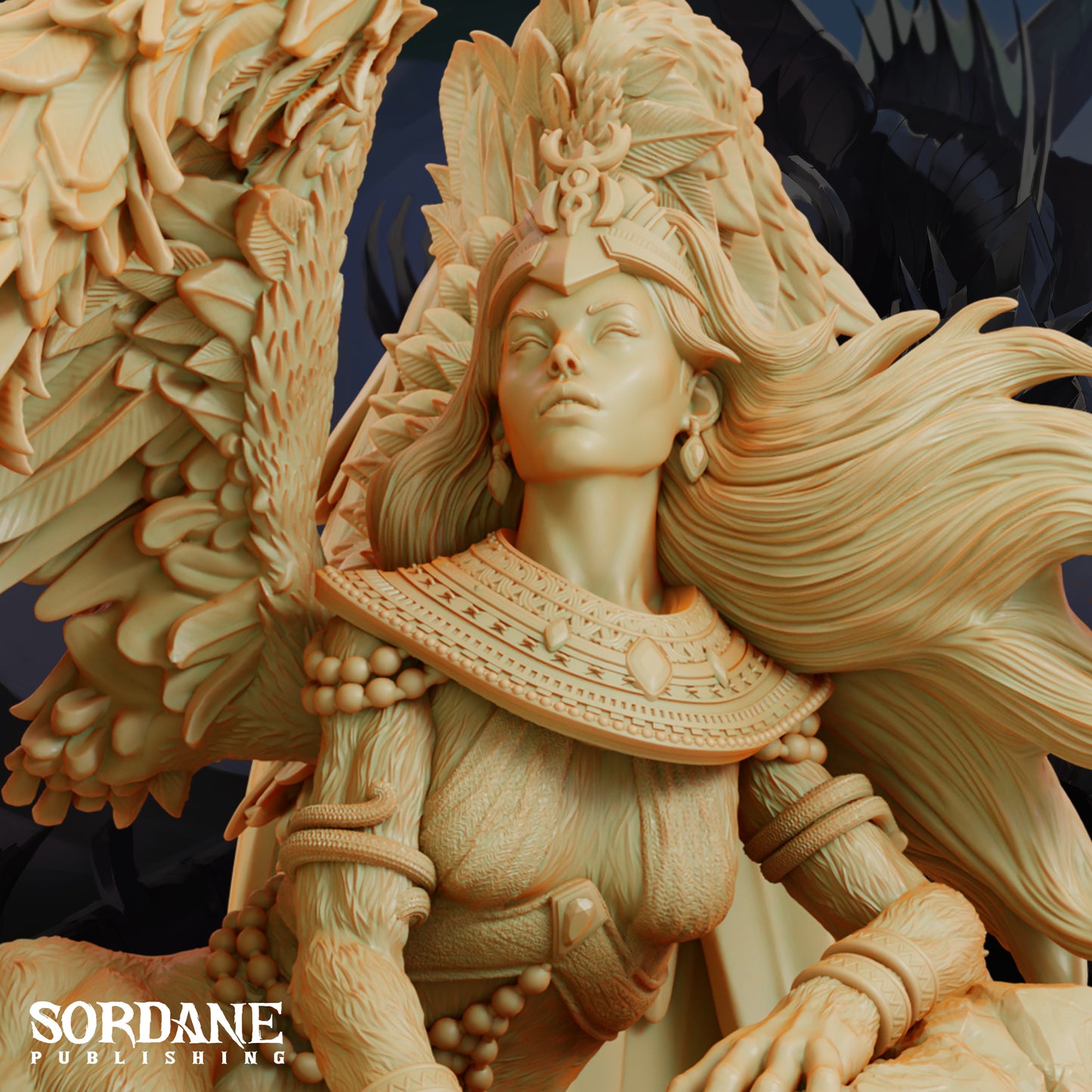 Sphinx DND Miniature TTRPG Resin Figure 75mm Base