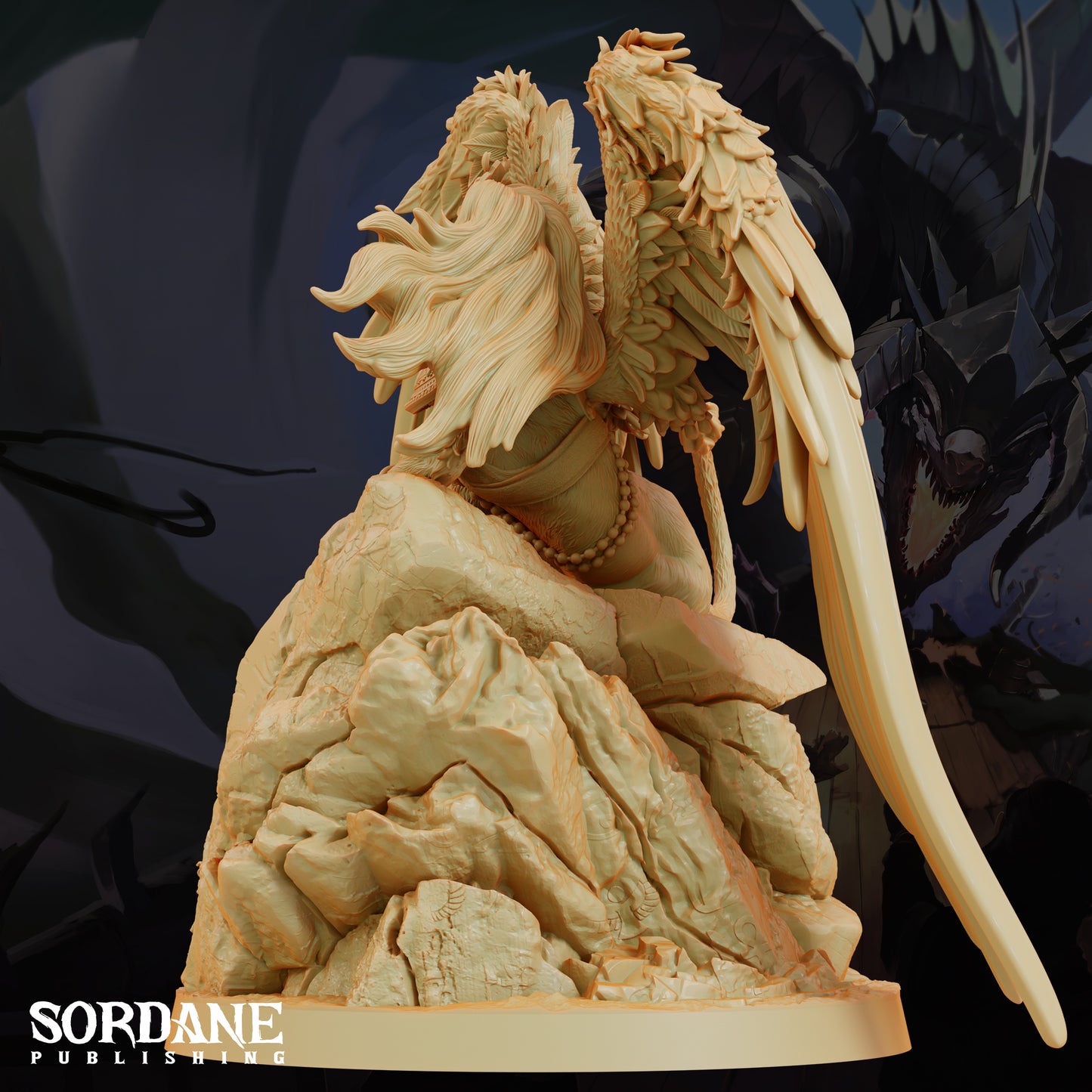 Sphinx DND Miniature TTRPG Resin Figure 75mm Base