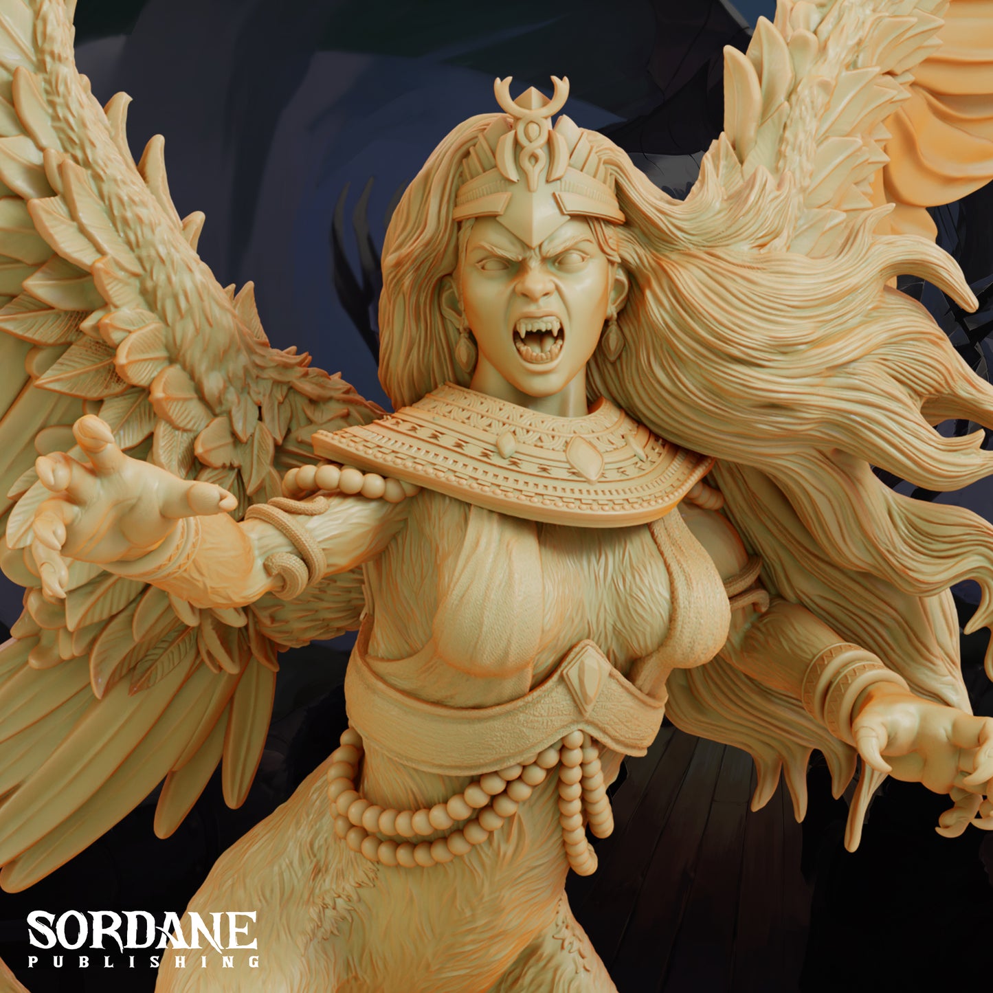 Sphinx DND Miniature TTRPG Resin Figure 75mm Base