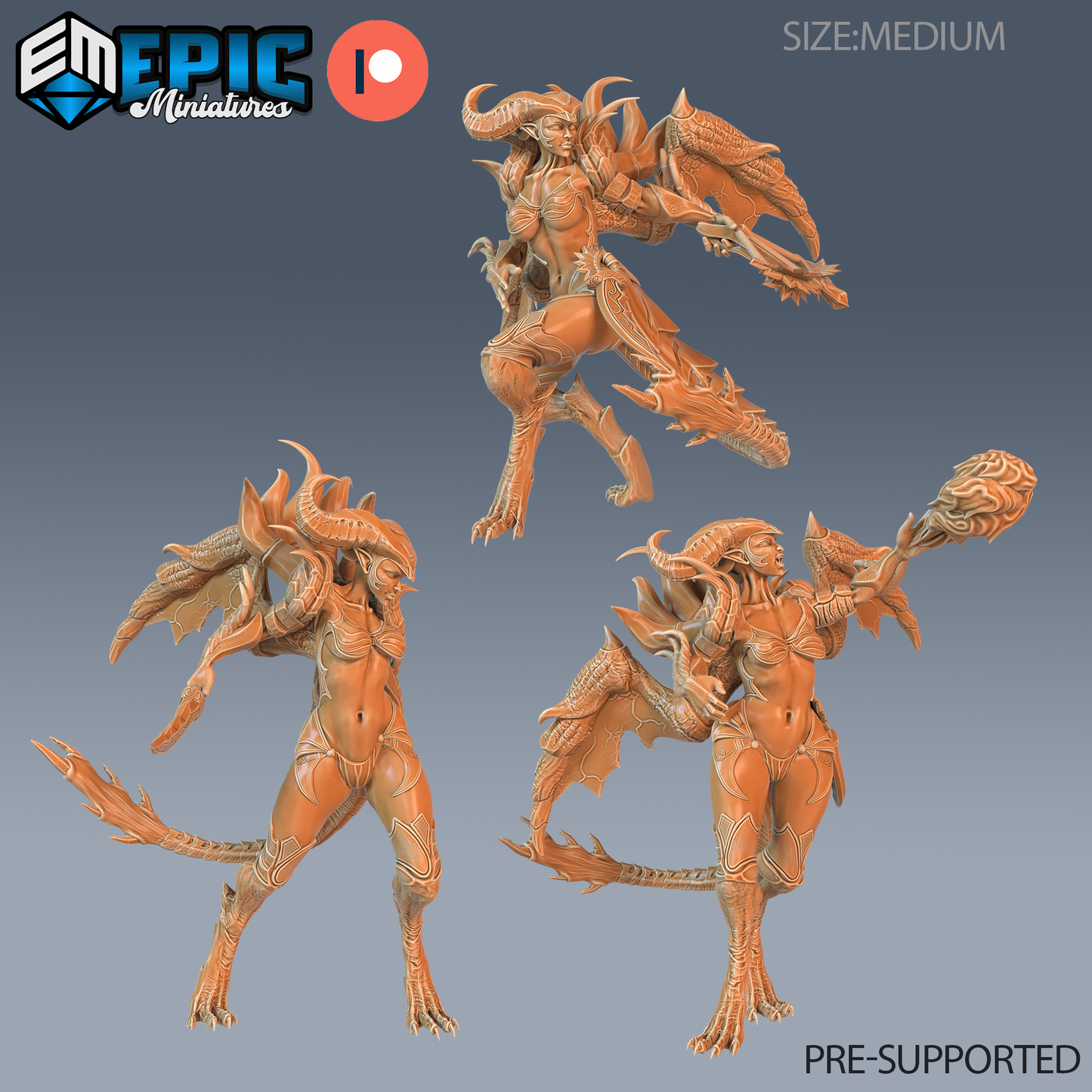 Succubus Empress | Infernal Demon Queen | Resin Tabletop RPG Figure | 25mm Base