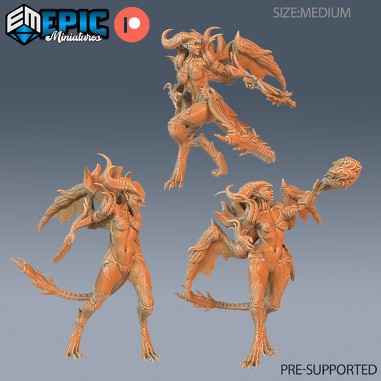 Succubus Empress | Infernal Demon Queen | Resin Tabletop RPG Figure | 25mm Base